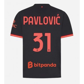 AC Milan Strahinja Pavlovic #31 Rezervni Dres 2026-27 Kratak Rukavima